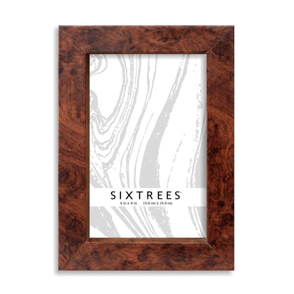 Sixtrees Kelley Burl Wooden Frames 4X6 5X7 8X10 - Natural Brown Cocoa