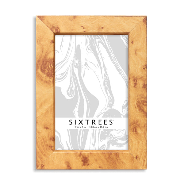 Sixtrees Kelley Burl Wooden Frames 4X6 5X7 8X10 - Natural Brown Cocoa
