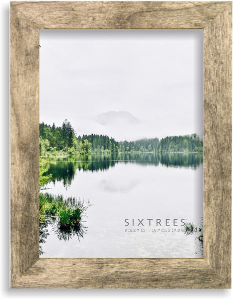 Sixtrees Lawrence Wood Picture Frame - 4X6 5X7 8X10 - Multiple Colors