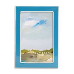 sixtrees Mia Blue and Silver Enamel Picture Frame - 4X6 5X7 8X10