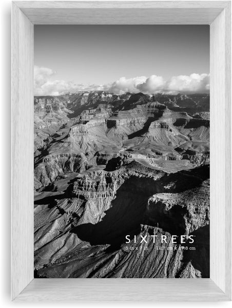 Sixtrees Noah Wooden Picture Frame 4X6 5X7 8X10 Black White Grey And Blue