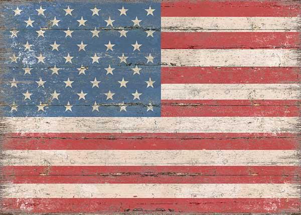 Sixtrees American Flag - 5X7 5X11 6X11 Box Sign