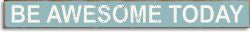Sixtrees Be Awesome Today Turq - 18X2 Box Sign