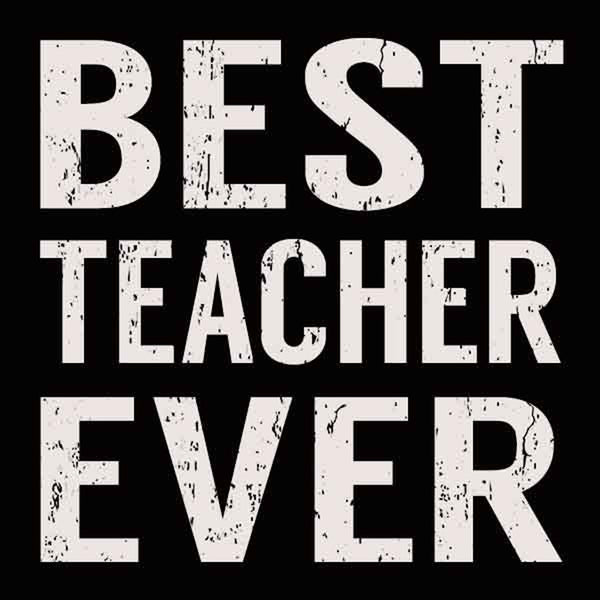 Sixtrees Best Teacher Ever - 4X4 Or 6X6 Box Sign
