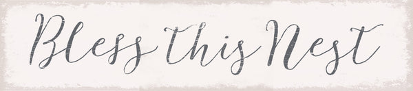 sixtrees Bless This Nest - 4X18 Box Sign