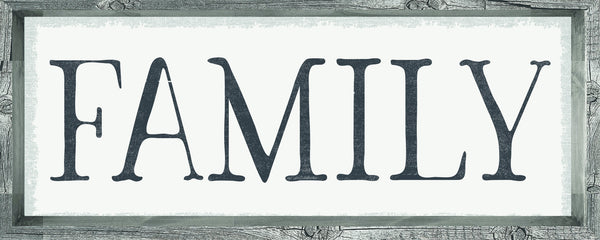 sixtrees Family - 4X10 Framed Sign