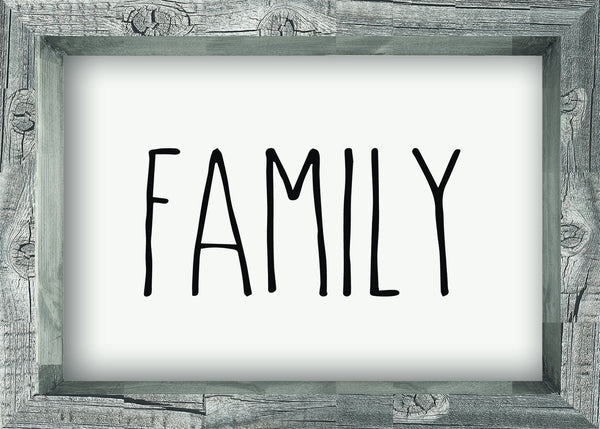 sixtrees Family Framed - 5X7 Box Sign