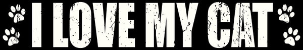 Sixtrees I Love My Cat - 2.5X15 Box Sign