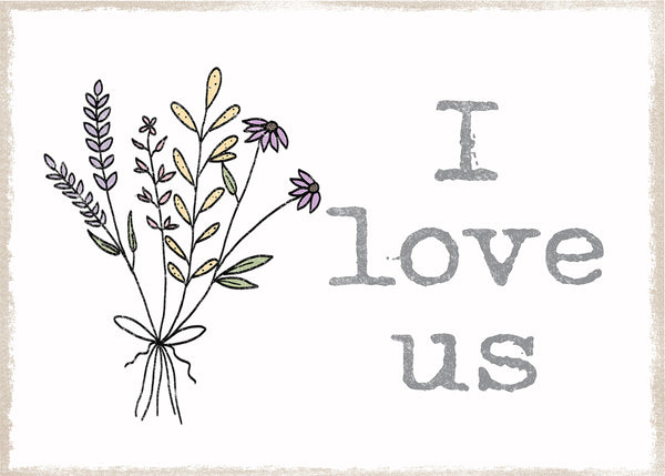 sixtrees 'I Love Us' - 5X7 Wooden Decorative Box Sign