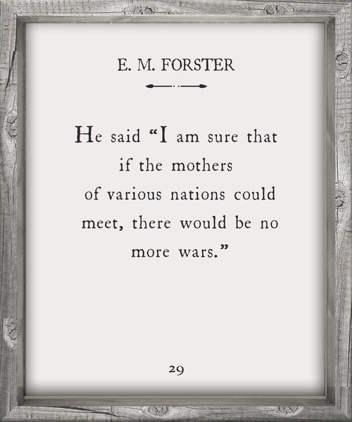 sixtrees No More War - 16X20 Framed Sign