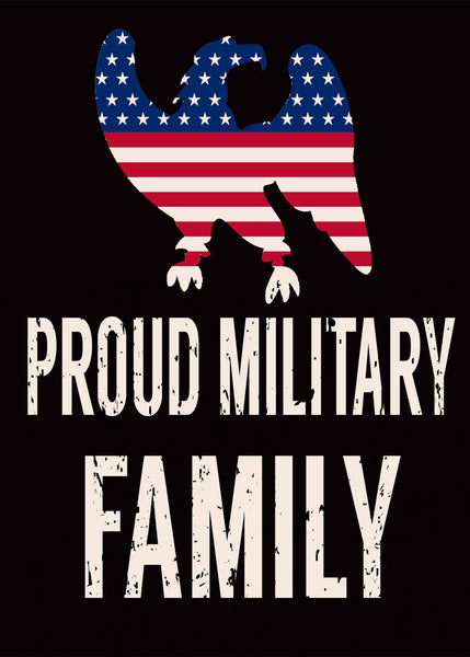Sixtrees Proud Military Family - 5X7 Box Sign