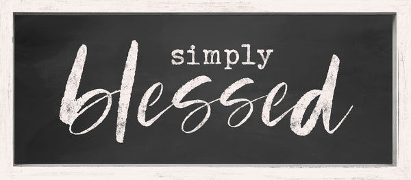 Sixtrees Simply Blessed - 7X16 Framed Box Sign
