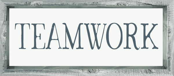 sixtrees Teamwork - 7X16 Framed Box Sign