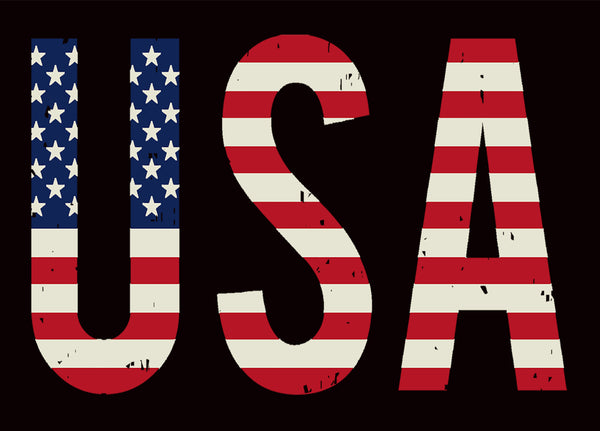 Sixtrees USA Red White Blue - 5X7 Box Sign