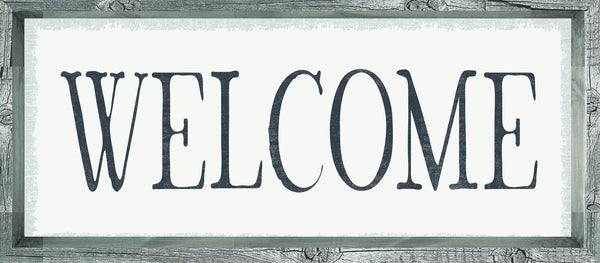 sixtrees Welcome - 7X16 Framed Box Sign