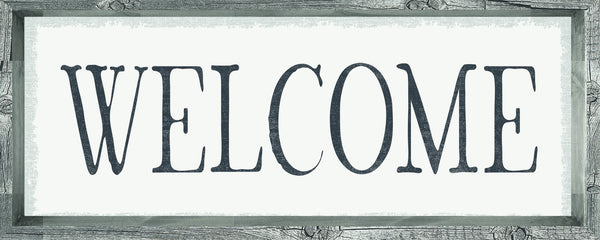 Sixtrees Welcome - Framed 4X10 Box Sign