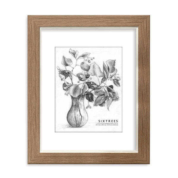 Sixtrees Taylor Matted Collection Wood Picture Frames - 11X14 16X20 18X18 Mats To Various Sizes