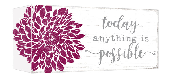 sixtrees Today Anything Is Possible - 5X11 Wooden Box Sign