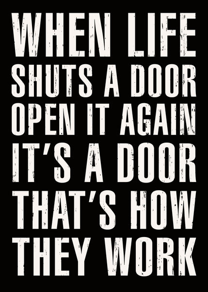 sixtrees 'When Life Shuts A Door Open It Again' - 5X7 Decorative Box Sign