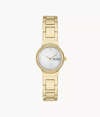 skagen Freja Lille Two-Hand Gold Stainless Steel Watch