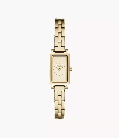 skagen Hagen Micro Two-Hand Gold Stainless Steel Watch