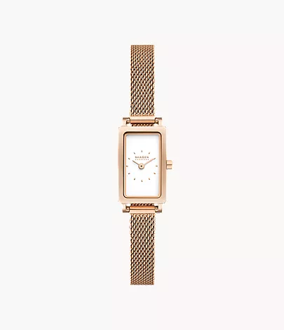 skagen Hagen Micro Two-Hand Rose Gold Stainless Steel Watch