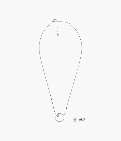 skagen Kariana Gift Set Glitz Heart Earrings and Necklace