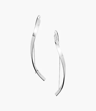 skagen Kariana Silver-Tone Stainless Steel Earrings