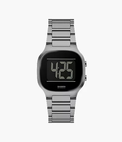skagen Mellem Digital Gunmetal Stainless Steel Watch