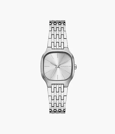 skagen Mellem Lille Three-Hand Silver Stainless Steel Watch