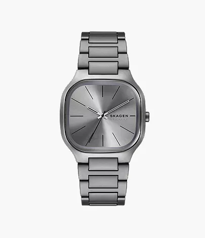 skagen Mellem Three-Hand Gray Stainless Steel Watch