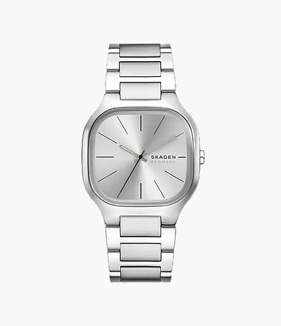 skagen Mellem Three-Hand Silver Stainless Steel Watch