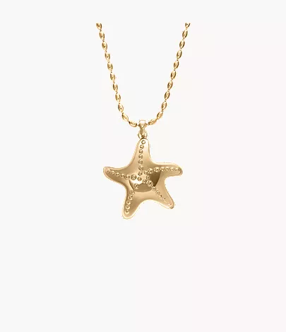 skagen Moderne Ikon Gold-Tone Stainless Steel Pendant Necklace Gifts