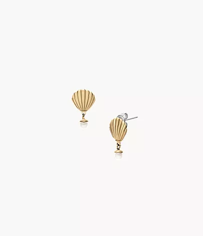 skagen Moderne Ikon Gold-Tone Stainless Steel Stud Earrings Gifts
