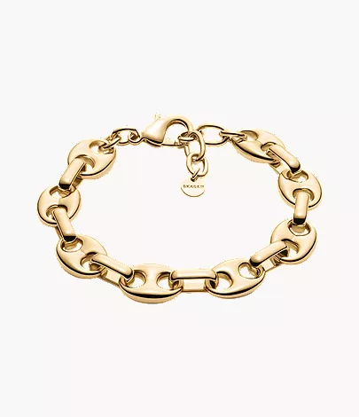 skagen Moderne Stak Gold-Tone Brass Chain Bracelet Gifts