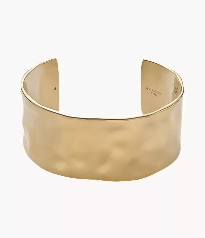 skagen Moderne Stak Gold-Tone Stainless Steel Cuff Bracelet Jewelry Women's Jewelry Bracelets