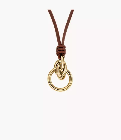 skagen Moderne Stak Gold-Tone Stainless Steel Pendant Necklace Women Jewelry Necklaces