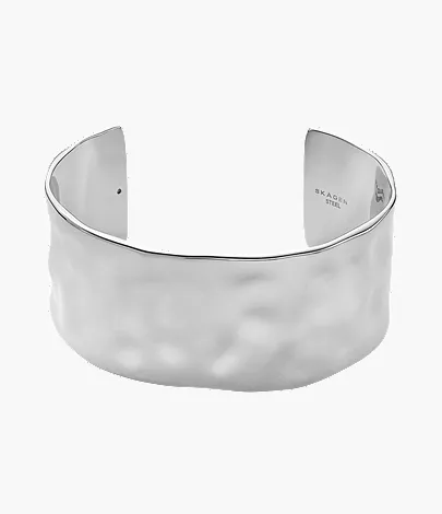 skagen Moderne Stak Silver-Tone Stainless Steel Cuff Bracelet Jewelry Women's Jewelry Bracelets