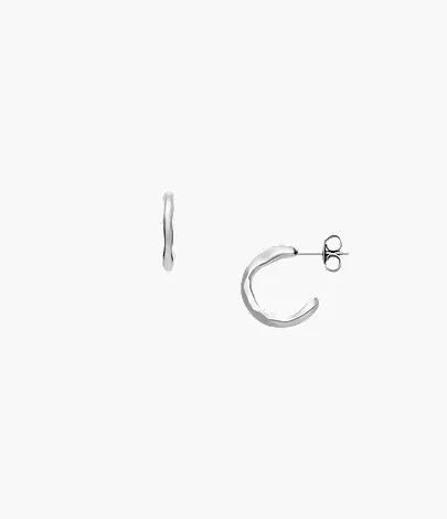 skagen Moderne Stak Silver-Tone Stainless Steel Hoop Earrings