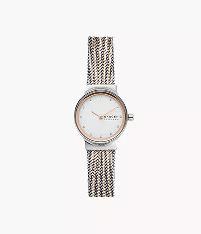 skagen Freja Lille Two-Tone Steel Mesh Watch