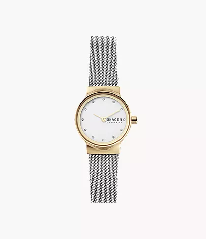 skagen Freja Lille Two-Tone Steel Mesh Watch