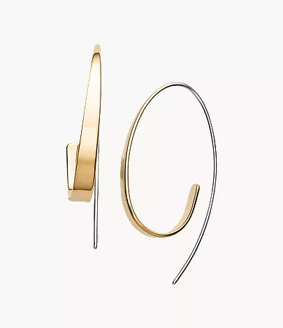 skagen Kariana Gold-Tone Hoop Earrings