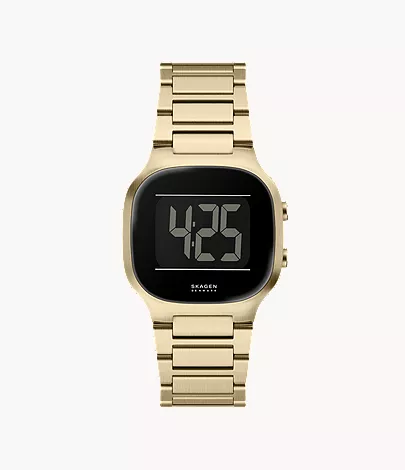 skagen Mellem Digital Gold Stainless Steel Watch