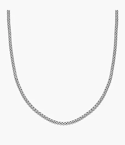 skagen Tov Mesh Silver Stainless Steel Chain Necklace Men Jewelry Necklaces