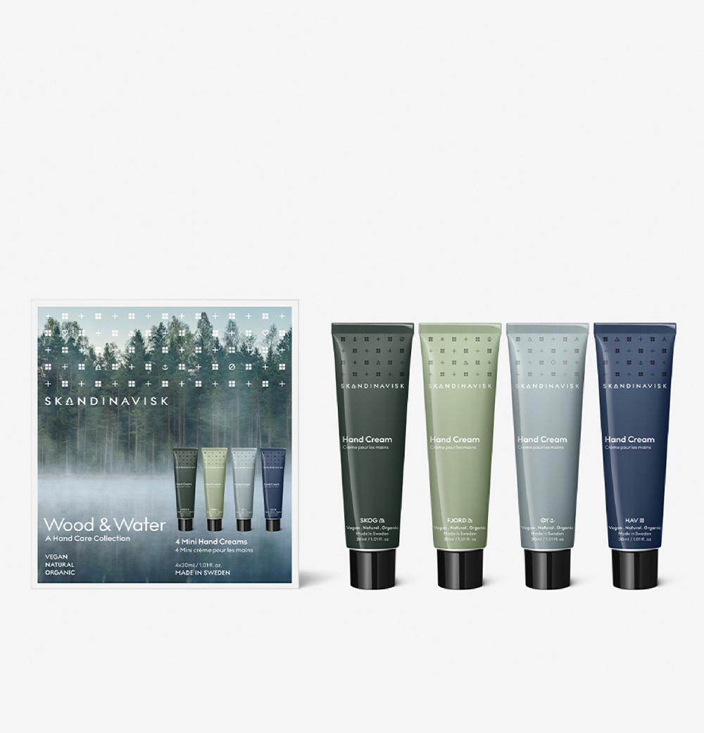 Skandinavisk Giftset Of 4 Mini Hand Creams Wood & Water Giftset