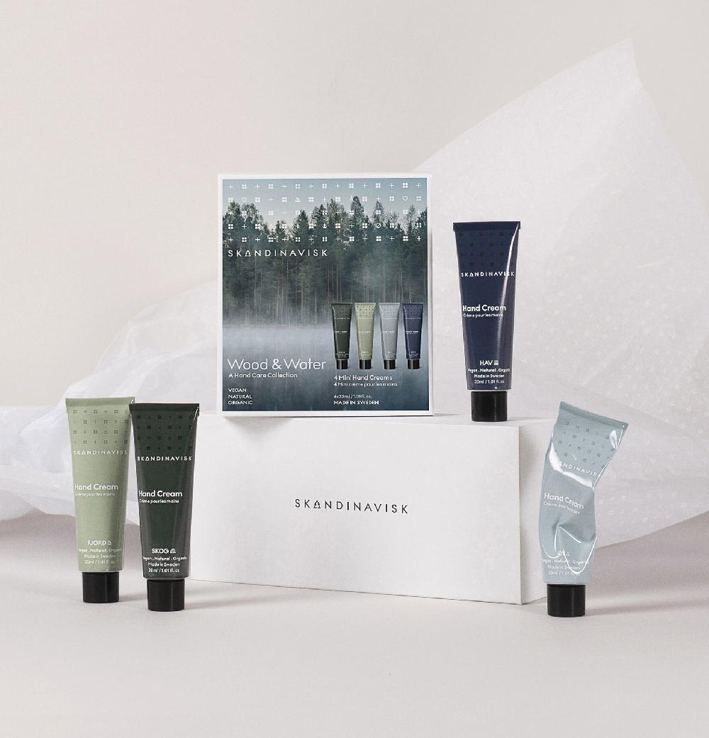 Skandinavisk Giftset Of 4 Mini Hand Creams Wood & Water Giftset