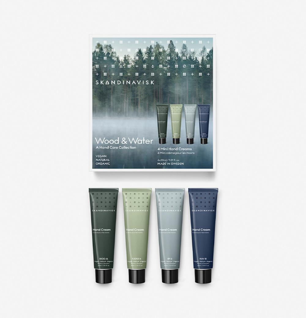 skandinavisk Giftset of 4 Mini Hand Creams Wood & Water Giftset