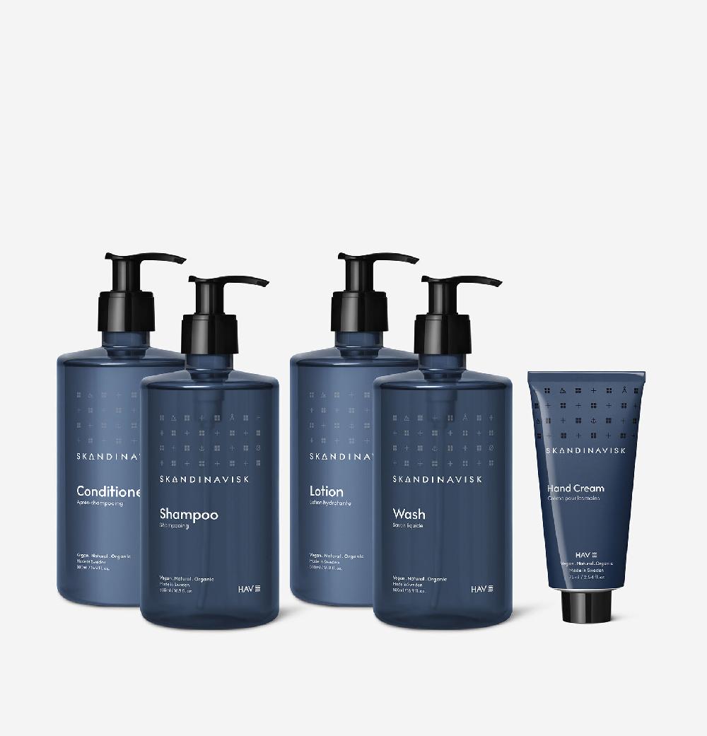 skandinavisk Wash Lotion Shampoo Conditioner & Hand Cream HAV 5 Star Bundle
