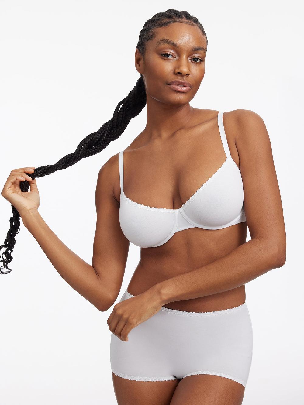 skarlett blue Adorned Demi Cotton Unlined Underwire Bra