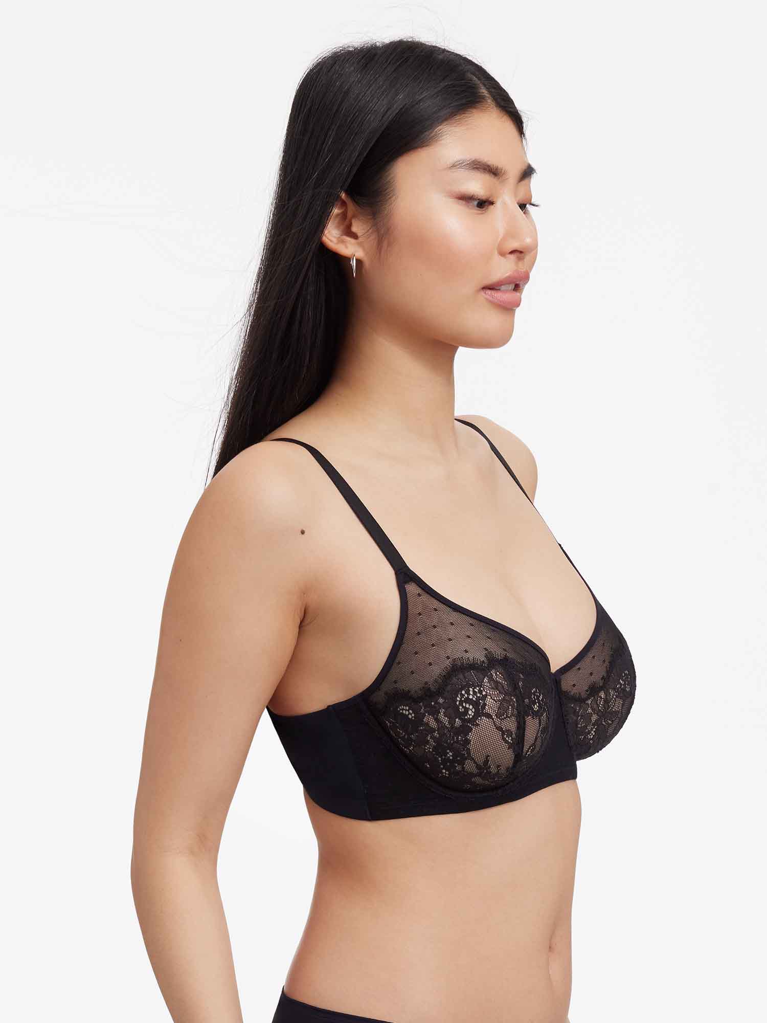 Skarlett Blue Amour Lace Full Coverage Minimizer Bra Black
